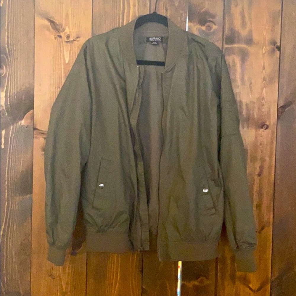 Green bomber jacket